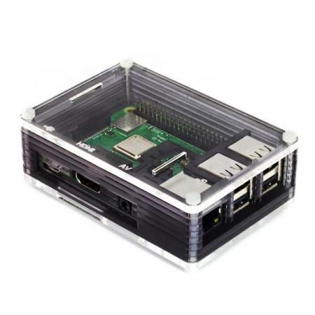 디바이스마트,오픈소스/코딩교육 > 라즈베리파이 > 라즈베리파이 케이스,Pimoroni,Pibow 3 B+ (Raspberry Pi 3 B+, 3, & 2) – Ninja [PIM340],Raspberry Pi 3B+, 3 및 2와 호환되는 세련된 보호 케이스 (블랙) / 아크릴 / 10개의 레이어 타입 / 99x66x30mm (WxLxH, 볼트 헤드 및 너트 제외) / 90g / 조립 및 분해 공구 불필요