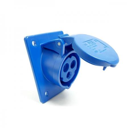 디바이스마트,커넥터/PCB > 산업/의료/방수 커넥터 > 산업용 커넥터,PCE,413-6 산업용 판넬 매립 경사형 소켓 (230V / 16A / 2P+E / IP44),PCE 유럽형 산업용 커넥터 정품 / FEMALE / 방수등급 : IP44 / 전압 : 230V / 전류 : 16A / 3핀 2P+E(접지) / 전선 규격 = 직접 연결시 : 1.5SQ ~ 2.5SQ (정격) 최대 6SQ, 펜홀 단자 연결시 : 1.5SQ ~ 4SQ