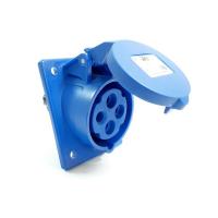 414-9 산업용 판넬 매립 경사형 소켓 (230V / 16A / 3P+E / IP44)