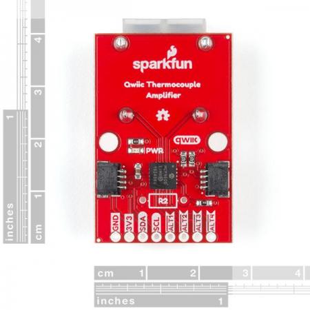 디바이스마트,MCU보드/전자키트 > 센서모듈 > 온도/습도 > 온도센서,SparkFun,SparkFun Qwiic Thermocouple Amplifier - MCP9600 (PCC Connector) [SEN-16294],MCP9600열전대 증폭기 / -200°C ~ 1350°C의 온도 범위 / ± 1.5°C의 정확도 / 0.0625°C의 분해능 / 확도 / K형 열전대용 PCC 커넥터장착