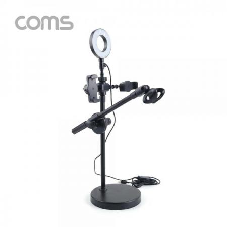 디바이스마트,컴퓨터/모바일/가전 > CCTV/프로젝터/영상장비 > 영상 관련 액세서리,Coms,LED 원형 램프 & 스마트폰, 마이크 스탠드 (4 in 1) / 링 라이트 / 탁상 거치 / USB 전원 / Ring Light [BT838],LED 원형 램프 & 스마트폰/ 마이크 스탠드 (4 in 1) / 링 라이트 / 탁상 거치 / USB 전원 / Ring Light