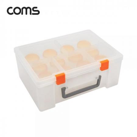 디바이스마트,공구함/작업대/엔클로저 > 공구함/부품함 > 다용도정리함(케이스),Coms,다용도 PVC 수납함 / 정리함 / 2단 분리 / 5칸 / 원형용기 12개 [IF288],다용도 PVC 수납함 / 정리함 / 2단 분리 / 5칸 / 원형용기 12개