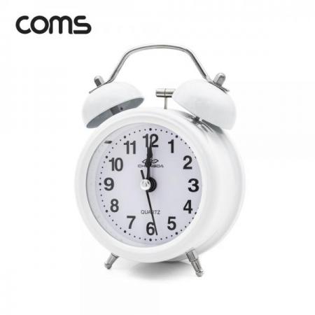디바이스마트,컴퓨터/모바일/가전 > 가구/사무용품/공구 > 가구/데코 > 인테리어소품,Coms,탁상용 아날로그 시계 / White / 알람시계 / 원형 / 무소음 [ID914],탁상용 아날로그 시계 / White / 알람시계 / 원형 / 무소음