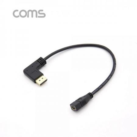 디바이스마트,케이블/전선 > 영상/음향 케이블 > 디스플레이포트 케이블,Coms,디스플레이 포트 젠더 변환 DP(M) 우향꺾임 / Mini DP(F) 30cm [ND898],디스플레이 포트 젠더 변환 DP(M) 우향꺾임 / Mini DP(F) 30cm