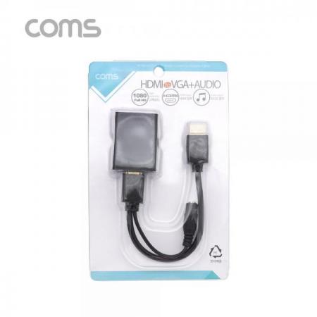 디바이스마트,컴퓨터/모바일/가전 > 네트워크/케이블/컨버터/IOT > 리피터/젠더/전원 케이블 > 컨버터,Coms,HDMI 컨버터(HDMI to VGA+AUDIO) / 오디오 지원 / 케이블 타입 [BT841],HDMI 컨버터(HDMI to VGA+AUDIO) / 오디오 지원 / 케이블 타입