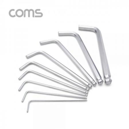 디바이스마트,컴퓨터/모바일/가전 > 가구/사무용품/공구 > 공구/공구자재 > 작업공구,Coms,육각 렌치 세트 (9pcs), 볼형 [IF387],육각 렌치 세트 (9pcs)/ 볼형