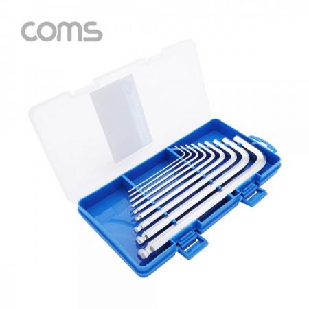 디바이스마트,컴퓨터/모바일/가전 > 가구/사무용품/공구 > 공구/공구자재 > 작업공구,Coms,육각 렌치 세트 (9pcs), 볼형 [IF387],육각 렌치 세트 (9pcs)/ 볼형