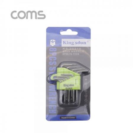 디바이스마트,컴퓨터/모바일/가전 > 가구/사무용품/공구 > 공구/공구자재 > 작업공구,Coms,별형 L랜치 세트 8pcs (T5/T6/T7/T8/T9/T10/T15/T20) / star wrench [IF389],별형 L랜치 세트 8pcs (T5/T6/T7/T8/T9/T10/T15/T20) / star wrench