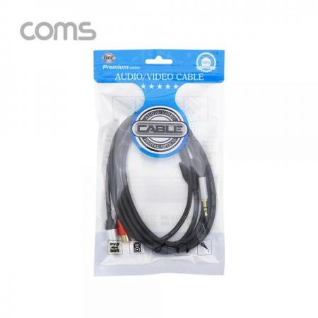 디바이스마트,케이블/전선 > 영상/음향 케이블 > 스테레오/RCA 케이블,Coms,스테레오/RCA(2선) 케이블 (3.5 ST M/2RCA F) 1.8M [BT955],스테레오/RCA(2선) 케이블 (3.5 ST M/2RCA F) 1.8M