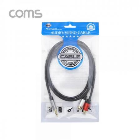 디바이스마트,케이블/전선 > 영상/음향 케이블 > 스테레오/RCA 케이블,Coms,스테레오/RCA(2선) 케이블 (3.5 ST M/2RCA F), 1M [BT954],스테레오/RCA(2선) 케이블 (3.5 ST M/2RCA F)/ 1M