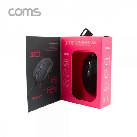 디바이스마트,컴퓨터/모바일/가전 > 키보드/마우스 > 마우스 > 유선 마우스,Coms,게이밍 마우스 / USB 유선 / LED 변환 / 최대 3200DPI [JD170],게이밍 마우스 / USB 유선 / LED 변환 / 최대 3200DPI