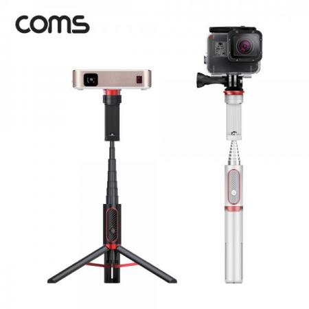 디바이스마트,컴퓨터/모바일/가전 > 스마트폰/스마트기기 > 모바일 주변기기 > 셀카봉/셀카렌즈,Coms,셀카봉 삼각대 블루투스 무선 리모컨 일체형 Black, 액션캠/미러리스 호환 마운트 내장 [OM165],셀카봉 삼각대 블루투스 무선 리모컨 일체형 Black/ 액션캠/미러리스 호환 마운트 내장
