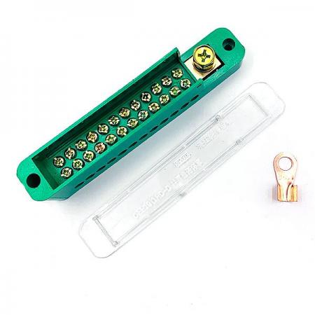 디바이스마트,커넥터/PCB > 터미널블럭 > 단자대 타입 > 전원 분배 단자대,SZH,전원분배 단자대 / 터미널블럭 (입력1, 출력12) [SZH-CP010],전원분배 터미널 블럭 / 전압: 660V / 전류:30A / 1pin(in), 12pin(out) / 60A 압착단자 1개 포함