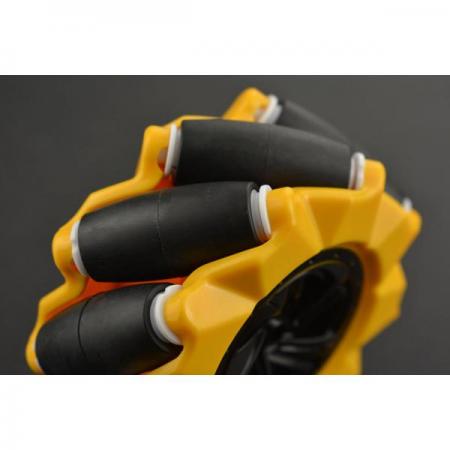 디바이스마트,기계/제어/로봇/모터 > 로봇부품 > 바퀴/휠 > 메카넘 휠,DFROBOT,메카넘 휠 (80mm) - 좌측 [FIT0653],지름 : 80mm / 3.15inch / 두께 : 37.5mm / 1.48inch / 육각 구멍 : 7 * 7 * 7mm / 롤러 수 : 9개 / 각도 : 45 ° / 적재 능력 : 10kg / 색깔 : 노랑 / 재질 : 플라스틱 + 실리콘 고무