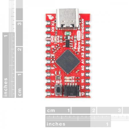 디바이스마트,MCU보드/전자키트 > 프로세서/개발보드 > 기타 MCU,SparkFun,SparkFun Qwiic Pro Micro - USB-C (ATmega32U4) [DEV-15795],Arduino 호환 마이크로 컨트롤러 / 9개의 10비트 ADC채널, 5개의 PWM핀, 12개의 DIO 및 하드웨어 직렬 연결 Rx및Tx / 전압 조정기가있어 최대 6VDC의 전압 수용 가능