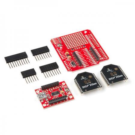 디바이스마트,오픈소스/코딩교육 > 아두이노 > 아두이노 통신모듈,SparkFun,SparkFun XBee 3 Wireless Kit [KIT-15936],무선 통신, 원격 조정 가능 / XBee 3 모듈 2개, XBee Explorer 1개,  Xbee Shield 1개, Arduino R3 헤더 세트 포함 / 115200bps의 데이터 속도 지원