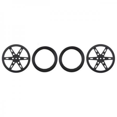 디바이스마트,기계/제어/로봇/모터 > 로봇부품 > 바퀴/휠,Pololu,마이크로 서보 스플라인용 Pololu휠 (20T, 4.8mm)-60×8mm, 검은색, 한쌍 #4910,직경 60mm (2.36 인치) 바퀴 / 4.8mm 직경의 마이크로 서보 스플라인에 장착하여 사용 / 범용 마운팅 허브 장착 시 호환 샤프트가 있는 금속 기어 모터 및 스테퍼 모터와 함께 사용 가능 / 한쌍으로 제공