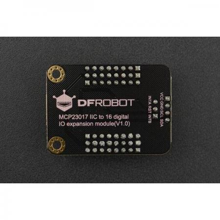 디바이스마트,MCU보드/전자키트 > 전원/신호/저장/응용 > 인터페이스/먹서,DFROBOT,Gravity: MCP23017 IIC 16 Digital IO Expansion Module [DFR0626],최대 128 개의 IO 확장 지원 / 작동 전압 : 3.3V ~ 5.5V / IIC 주소 : 0x20 ~ 0x27 / 디지털 입력 / 출력 : 20Ma / 차원 : 44x32mm / 1.73x1.26inch