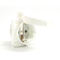 105-0w 산업용 판넬 매입 소켓 [백색] (250V / 16A / 2P+E / IP54)