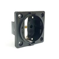 10584-0ssc 산업용 판넬 매입 소켓 [흑색] (250V / 16A / 2P+E)