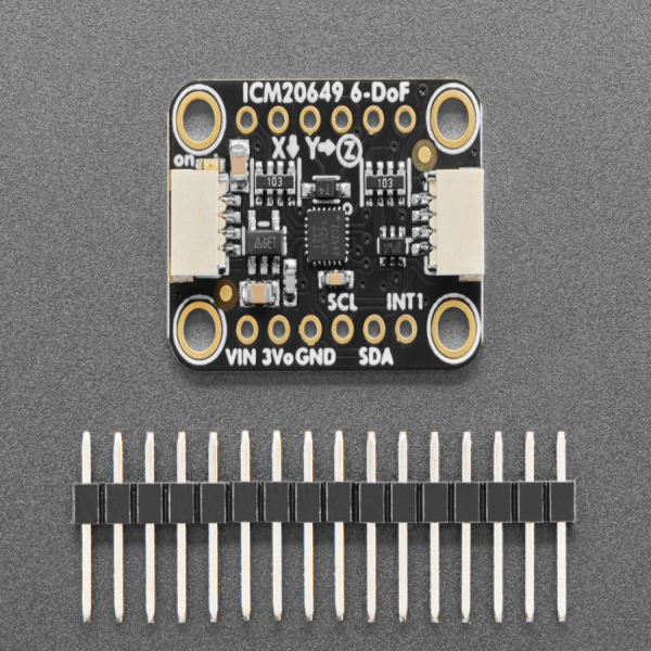 디바이스마트,MCU보드/전자키트 > 센서모듈 > 가속도/자이로/지자기센서 > 통합 6축,Adafruit,Adafruit ICM-20649 Wide Range ±30g ±4000dps 6-DoF IMU - STEMMA QT / Qwiic [ada-4464],ICM20649 / 최대 ± 30g 및 ± 4000dps를 측정 할 수있는 광대역 6DoF 가속도계 및 자이로 / Feather 또는 Raspberry Pi 의 3.3V 로직 레벨 또는 Metro 328 또는 Arduino Uno의 5V 레벨에서 작동