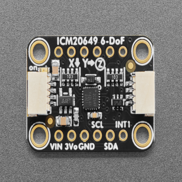 디바이스마트,MCU보드/전자키트 > 센서모듈 > 가속도/자이로/지자기센서 > 통합 6축,Adafruit,Adafruit ICM-20649 Wide Range ±30g ±4000dps 6-DoF IMU - STEMMA QT / Qwiic [ada-4464],ICM20649 / 최대 ± 30g 및 ± 4000dps를 측정 할 수있는 광대역 6DoF 가속도계 및 자이로 / Feather 또는 Raspberry Pi 의 3.3V 로직 레벨 또는 Metro 328 또는 Arduino Uno의 5V 레벨에서 작동