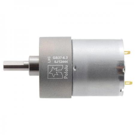 디바이스마트,기계/제어/로봇/모터 > 모터류 > DC기어드모터 > 브랜드(Pololu) DC기어드모터,Pololu,6.3:1 Metal Gearmotor 37Dx50L mm 12V (Helical Pinion) #4747,금속 기어박스가 있는 12V 브러시 DC모터  / 6.25 : 1기어비 / 37Dx50L mm / 무부하 성능: 1600 RPM, 200 mA / 소음을 줄이고 효율을 높인 헬리컬피니언 사용