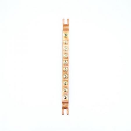 디바이스마트,케이블/전선 > 전기자재/배선자재 > 부스바,이에스단자,접지 부스바 10핀 (10×1),접지 정리용 주석도금 접지 부스바 / 두께 : 3T / 넓이 : 15mm / 핀수 : 10핀 (10핀×1열) / 소재 : 전기동 (주석도금)