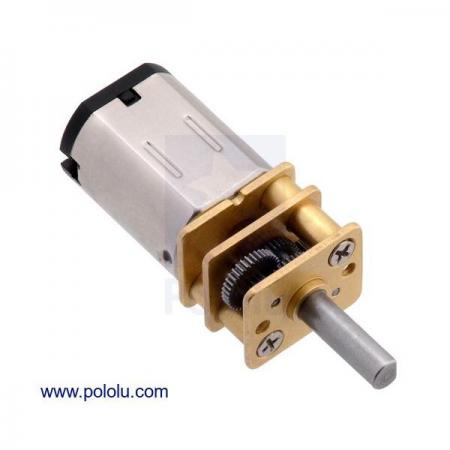 디바이스마트,기계/제어/로봇/모터 > 모터류 > DC기어드모터 > CarbonBrush모터,Pololu,15:1 Micro Metal Gearmotor HPCB 12V #4788,High-Power + Carbon brushes (Long-life!!) / 소형 12V 브러시 DC모터 / 15.25:1 기어비 / 10×12mm / D-shaped shaft (길이: 9mm, 직경: 3mm) / 무부하 성능: 2200RPM, 60mA / stall extrapolation: 0.25kg⋅cm (3.5oz⋅in), 0.75A