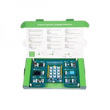 디바이스마트,오픈소스/코딩교육 > 아두이노 > 아두이노 교육용키트,Seeedstudio,아두이노 Grove 초보자 키트 (센서 10개 및 프로젝트 12개 가능) [110061162],Arduino UNO 호환 보드(ATmega320p 기반 Seeeduino Lotus) / 10개의 Arduino 센서모듈 / 모든 모듈 사전 배선, 브레드 보드 및 점퍼 케이블 불필요 / 74 페이지 PDF 위키 + 12단계 단계별 프로젝트 자습서 / 300 개 이상의 Grove 모듈과 호환