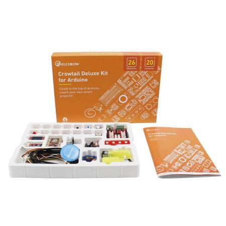 디바이스마트,오픈소스/코딩교육 > 아두이노 > 아두이노 교육용키트,ELECROW,Crowtail-Deluxe Kit for Arduino [SEA0003T],Arduino 용 Crowtail-Deluxe Kit는 기본 프로그래밍 기반을 갖춘 고급 학습자를위한 키트입니다.