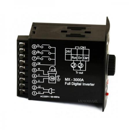 디바이스마트,기계/제어/로봇/모터 > 모터드라이버 > AC모터 드라이버 ,MotorBank,AC 드라이브 디지털 인버터 MX-3000A 200W 삼상 인버터,AC220V 200w 삼상 인버터 Digital Inverter 4 DIGIT 고휘도 FND 및 LED 채용 간편한 조작방식 및 파라미터의 간소화로 누구나 쉽게 운용