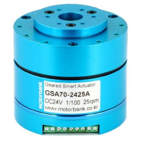 디바이스마트,기계/제어/로봇/모터 > 모터류 > BLDC모터,MotorBank,유성 감속기 일체형 스마트액추에이터 기어드 BLDC모터 GSA70-2425A 24V,로봇관절용 제어기 일체형 기어드BLDC모터 GSA70-2425A 24V 1/100 아날로그타입 / 감속비  1:100