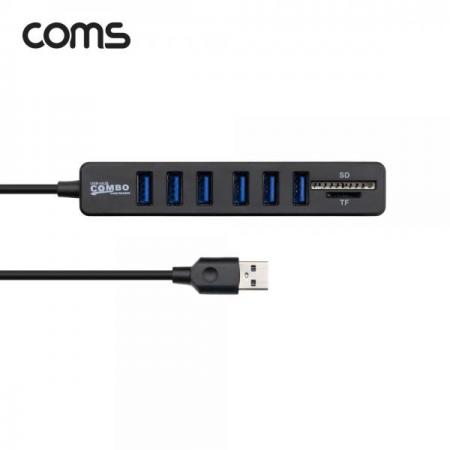 디바이스마트,컴퓨터/모바일/가전 > 네트워크/케이블/컨버터/IOT > 인터넷공유기/허브/랜카드 > USB허브/포트 확장 도킹스테이션,Coms,멀티 USB 2.0 / 6포트 허브 + 외장형 카드리더기(Micro SD/SD) [TB026],멀티 USB 2.0 / 6포트 허브 + 외장형 카드리더기(Micro SD/SD)