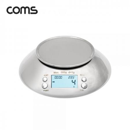 디바이스마트,계측기/측정공구 > 저울 > 계수형 전자저울,Coms,주방용 디지털 저울 / 1g단위 측정 / 온도계 / 타이머 지원 [TB090],주방용 디지털 저울 / 1g단위 측정 / 온도계 / 타이머 지원