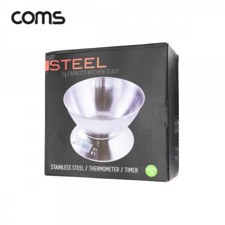 디바이스마트,계측기/측정공구 > 저울 > 계수형 전자저울,Coms,주방용 디지털 저울 / 1g단위 측정 / 온도계 / 타이머 지원 [TB090],주방용 디지털 저울 / 1g단위 측정 / 온도계 / 타이머 지원