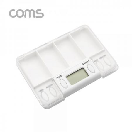 디바이스마트,공구함/작업대/엔클로저 > 공구함/부품함 > 다용도정리함(케이스),Coms,타이머 4단 알약 케이스 [TB091],타이머 4단 알약 케이스