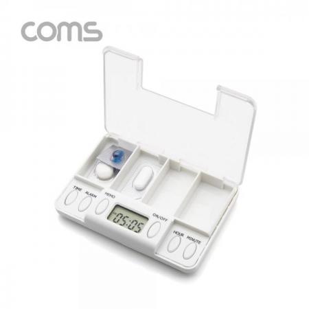 디바이스마트,공구함/작업대/엔클로저 > 공구함/부품함 > 다용도정리함(케이스),Coms,타이머 4단 알약 케이스 [TB091],타이머 4단 알약 케이스