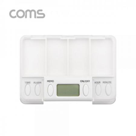 디바이스마트,공구함/작업대/엔클로저 > 공구함/부품함 > 다용도정리함(케이스),Coms,타이머 4단 알약 케이스 [TB091],타이머 4단 알약 케이스