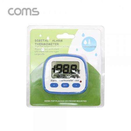 디바이스마트,계측기/측정공구 > 환경/이화학 측정장치 > 온도계/습도계,Coms,디지털 알람 온도계 / 실내 / 실외(접촉온도 측정) [TB048],디지털 알람 온도계 / 실내 / 실외(접촉온도 측정)