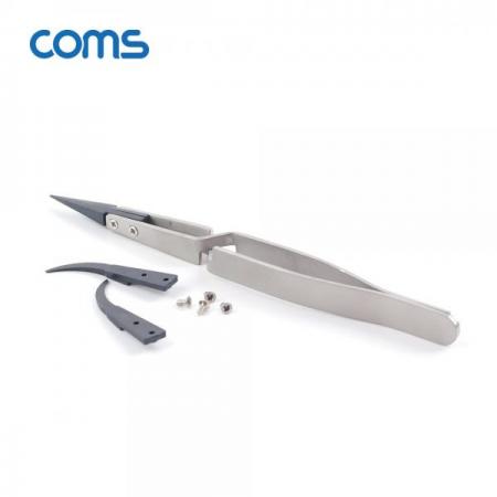 디바이스마트,수공구/전자공구/전동공구 > 전자공구 > 핀셋/IC흡착기/핀제거 > 고정밀 핀셋,Coms,정전기 방지 및 역방향 정밀 핀셋 150mm [TB111],정전기 방지 및 역방향 정밀 핀셋 150mm