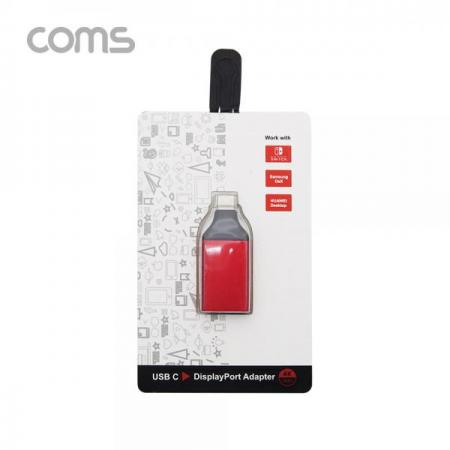 디바이스마트,케이블/전선 > 영상/음향 케이블 > HDMI/DVI 케이블,Coms,USB 3.1 Type-C to 디스플레이포트 변환 컨버터 젠더형 / Type-C(M) to DP(F) / Red [BT974],USB 3.1 Type-C to 디스플레이포트 변환 컨버터 젠더형 / Type-C(M) to DP(F) / Red