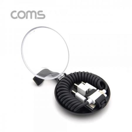 디바이스마트,케이블/전선 > USB 케이블 > 데이터케이블(MM) > USB 3.1 C타입 케이블,Coms,스마트폰 멀티 스프링 케이블(3 in 1)/OTG ( micro 5P / 8P / Type C ) [ID341],스마트폰 멀티 스프링 케이블(3 in 1)/OTG ( micro 5P / 8P / Type C )