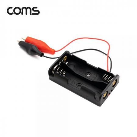 디바이스마트,전원/파워/배터리 > 배터리/배터리홀더 > 배터리홀더 Holder > AA용 홀더,Coms,AA 건전지 2구 홀더 집게형 [NB818],AA 건전지 2구 홀더 집게형