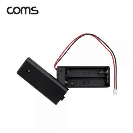 디바이스마트,전원/파워/배터리 > 배터리/배터리홀더 > 배터리홀더 Holder > AAA용 홀더,Coms,AAA 건전지 2구 커버 스위치 홀더 / 2선 전원 15cm [NB816],AAA 건전지 2구 커버 스위치 홀더 / 2선 전원 15cm