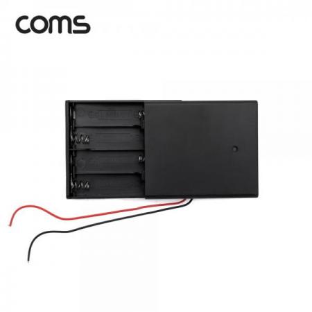 디바이스마트,전원/파워/배터리 > 배터리/배터리홀더 > 배터리홀더 Holder > AA용 홀더,Coms,AA 건전지 4구 커버 스위치 홀더 / 2선 전원 15cm [NB815],AA 건전지 4구 커버 스위치 홀더 / 2선 전원 15cm