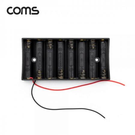 디바이스마트,전원/파워/배터리 > 배터리/배터리홀더 > 배터리홀더 Holder > AA용 홀더,Coms,AA 건전지 8구 홀더 / 2선 전원 10cm [NB822],AA 건전지 8구 홀더 / 2선 전원 10cm