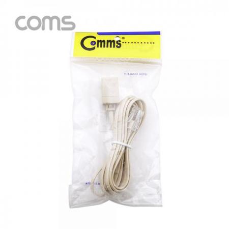 디바이스마트,케이블/전선 > PC/네트워크/통신 케이블 > 전화선 케이블,Coms,전화선 연장 케이블 2M (M/F) / RJ45(8P4C) [C0666],전화선 연장 케이블 2M (M/F) / RJ45(8P4C)