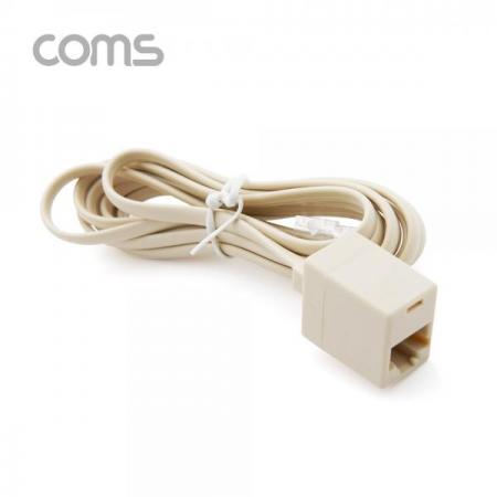 디바이스마트,케이블/전선 > PC/네트워크/통신 케이블 > 전화선 케이블,Coms,전화선 연장 케이블 2M (M/F) / RJ45(8P4C) [C0666],전화선 연장 케이블 2M (M/F) / RJ45(8P4C)