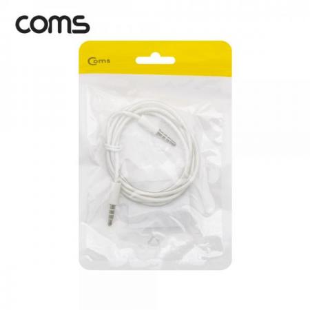 디바이스마트,컴퓨터/모바일/가전 > 네트워크/케이블/컨버터/IOT > 오디오/RCA/동축 케이블 > RCA 케이블,Coms,스테레오 케이블 / 3.5mm / 4극 / 수(M/M) / 1M / 투명 White [SP704],스테레오 케이블 / 3.5mm / 4극 / 수(M/M) / 1M / 투명 White